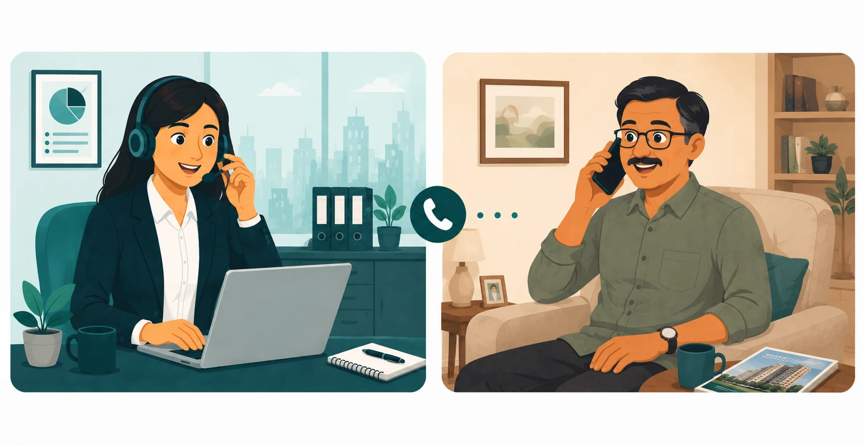 Real Estate agent talking to google ads lead