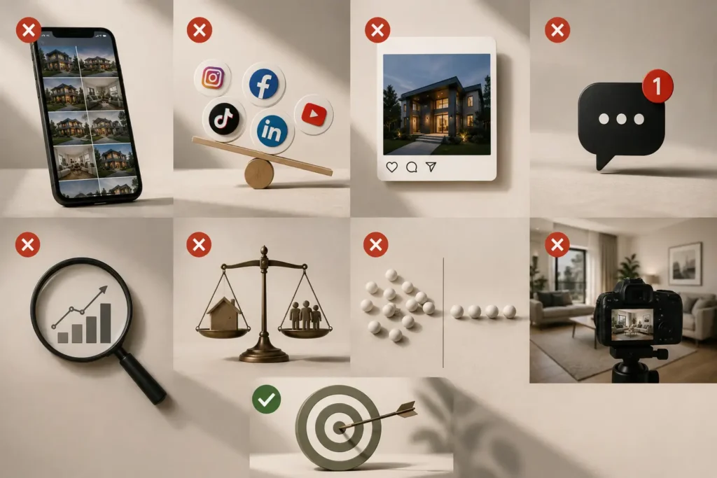 Mistake to avoid with social media marketing for real estate